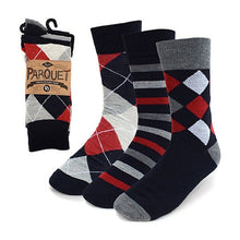 Load image into Gallery viewer, 15 Pairs: Parquet Men's Patterned Fancy Socks