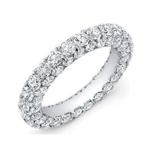 Load image into Gallery viewer, 3-Row Cubic Zirconia Eternity Ring