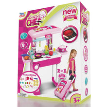 Load image into Gallery viewer, Toy Chef 2-in-1 Travel Suitcase Kitchen Set for Children