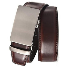 Load image into Gallery viewer, Barbados Men's Solid Buckle Leather Belt with Automatic Ratchet