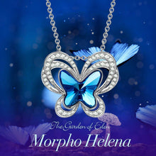 Load image into Gallery viewer, Blue Topaz Butterfly Necklace