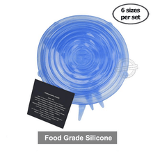 Load image into Gallery viewer, 6-Pack: Reusable Silicone Stretch Lids
