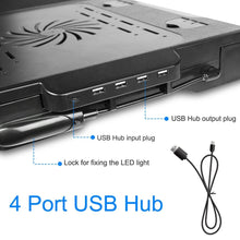 Load image into Gallery viewer, Foldable Laptop Table Bed Notebook Desk with Cooling Fan Mouse Board