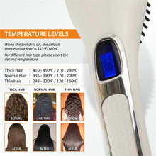 Load image into Gallery viewer, Hair Straightening Brush ION heating technology, Temperature Control
