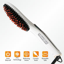 Load image into Gallery viewer, Hair Straightening Brush ION heating technology, Temperature Control