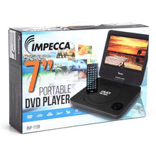 Load image into Gallery viewer, Impecca DVP-772K 7-inch Swivel Screen DVD Player