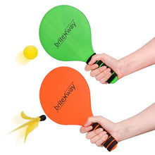 Load image into Gallery viewer, Paddle Ball Game Bundle With 2 Wooden Racket Paddles