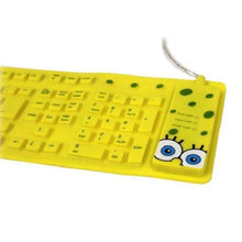 Load image into Gallery viewer, SpongeBob Yellow USB Wired Roll-up Keyboard