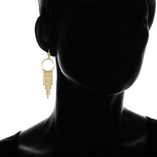 Load image into Gallery viewer, Gold Plated Chain Drop Hoop Earrings - Assorted Styles