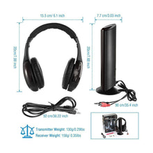Load image into Gallery viewer, Wireless RF Headphones HiFi Over-Ear