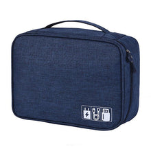 Load image into Gallery viewer, Zippered Cable Compartment Bag for Electronics Storage