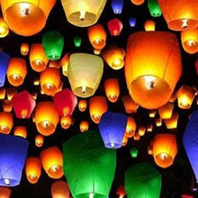 Load image into Gallery viewer, 10-Pack: Biodegradable Paper Sky Lanterns
