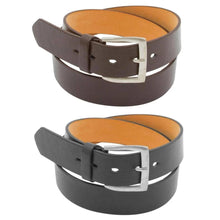 Load image into Gallery viewer, 2-Pack: Men's Black &amp; Brown Solid Belts
