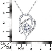 Load image into Gallery viewer, 18K White Gold Swarovski Crystal "I Love You To The Moon and Back" Necklace
