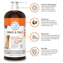 Load image into Gallery viewer, Paws &amp; Pals Wild Alaskan Salmon Oil for Dogs and Cats - 32oz

