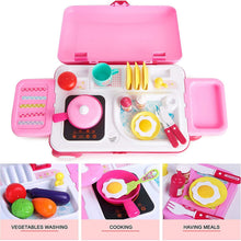 Load image into Gallery viewer, Toy Chef 2-in-1 Travel Suitcase Kitchen Set for Children
