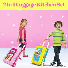 Load image into Gallery viewer, Toy Chef 2-in-1 Travel Suitcase Kitchen Set for Children

