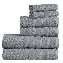 Load image into Gallery viewer, Bibb Home 6-Piece Egyptian Cotton Zero Twist Towel Set
