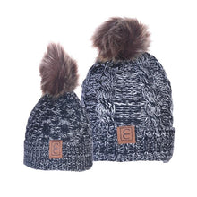Load image into Gallery viewer, Chic Mom and Me Pom Beanies
