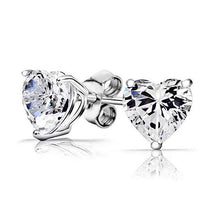 Load image into Gallery viewer, 3-Pair Set: 4.00 Cttw Sterling Silver Swarovski Elements Crystal Studs
