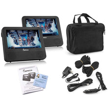 Load image into Gallery viewer, Impecca DVPDS-722 7in Dual Screen Dvd Player
