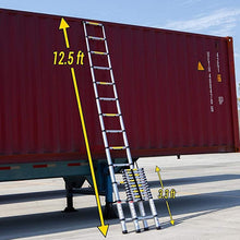 Load image into Gallery viewer, OxGord Aluminum Telescopic Extension Ladder 12.5ft. Telescope
