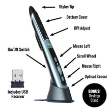 Load image into Gallery viewer, Pocket Mouse Wireless Optical Digital Pen Mouse &amp; Stylus
