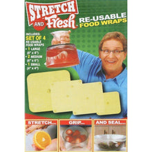 Load image into Gallery viewer, 4-Pack: Stretch and Fresh Re-usable Food Wraps
