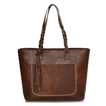 Load image into Gallery viewer, Tote Vintage Faux Women Leather Handbag
