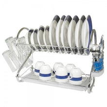 Load image into Gallery viewer, Two-Tier Stainless-Steel Dish Rack - Assorted Sizes
